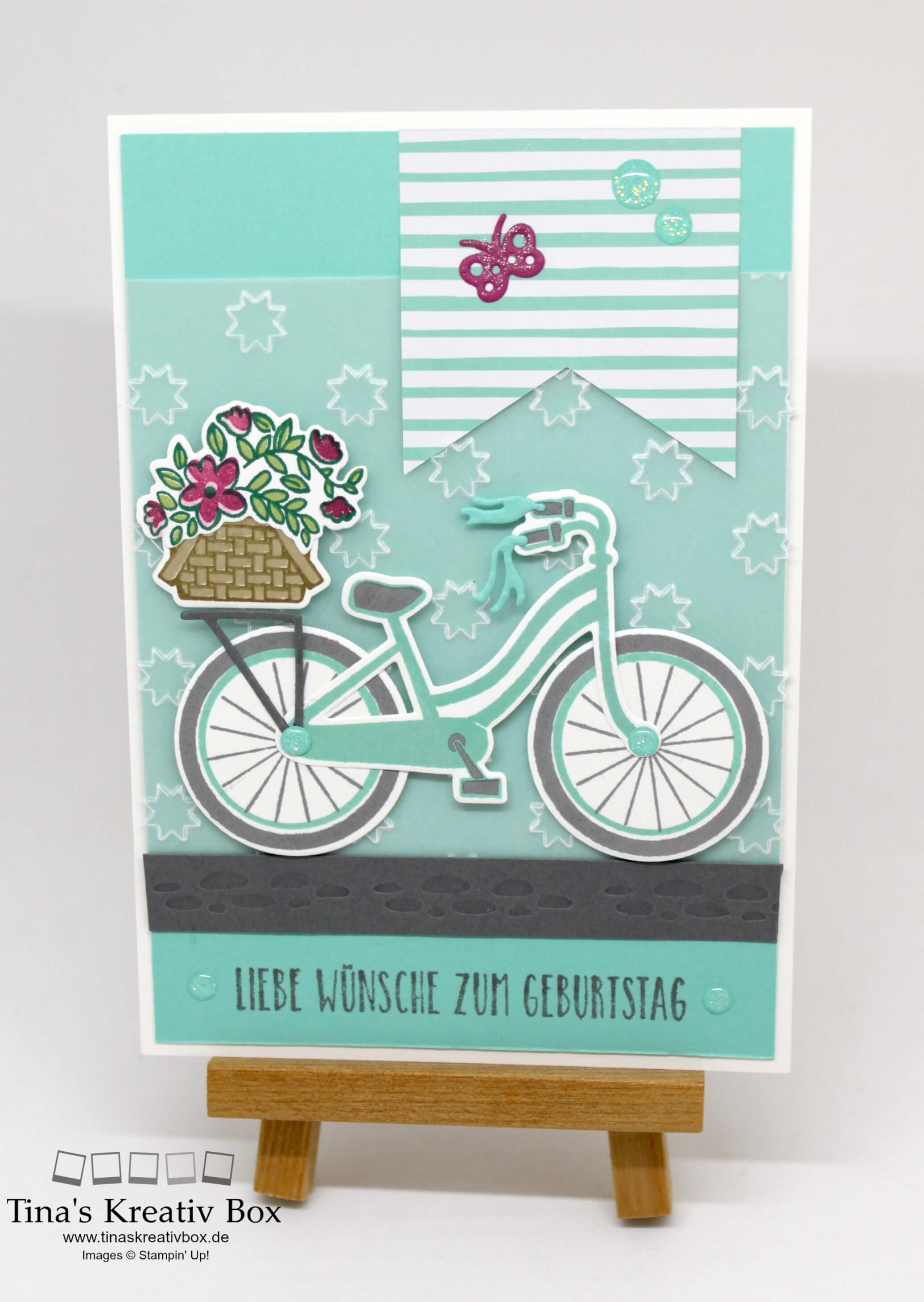 Geburtstagskarte Mit Fahrrad Tinaskreativbox