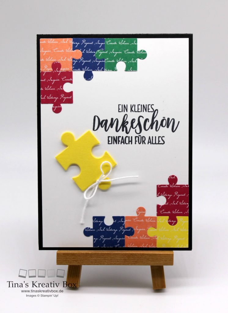 Dankeschon Karten Puzzleteile Tinaskreativbox