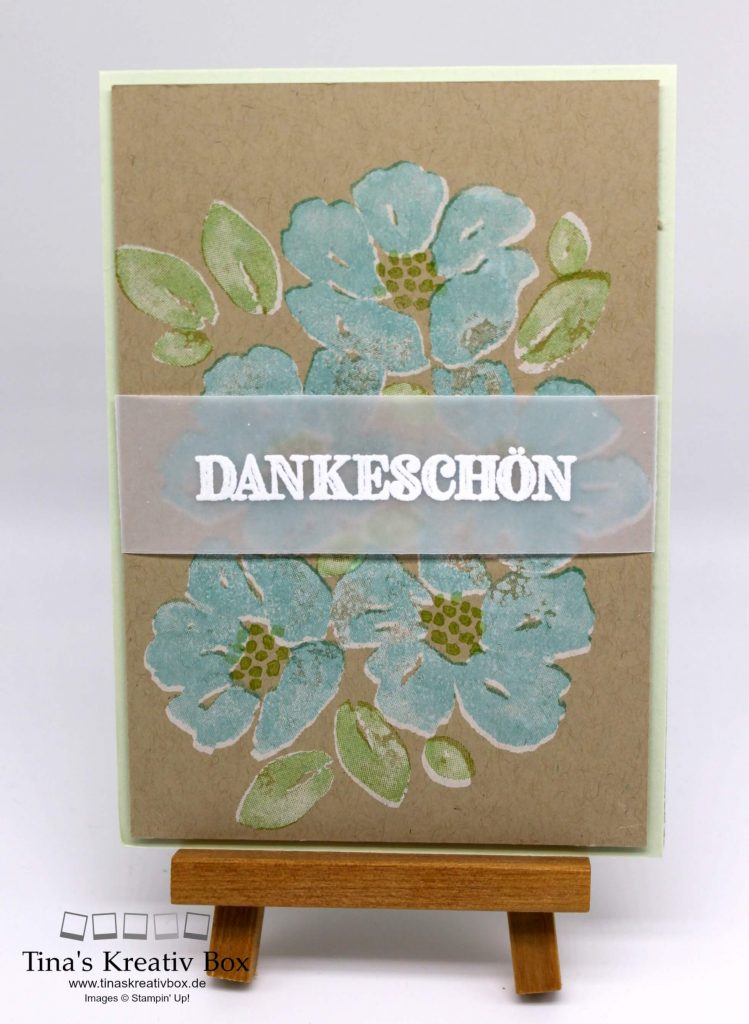 Dankeschon Karten Blumengruss Tinaskreativbox