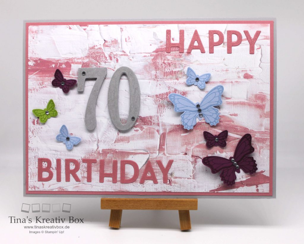 Karte Zum 70 Geburtstag Tinaskreativbox